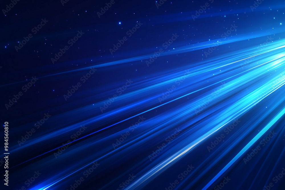 Blue background with rays of light, blue background illustration. 

