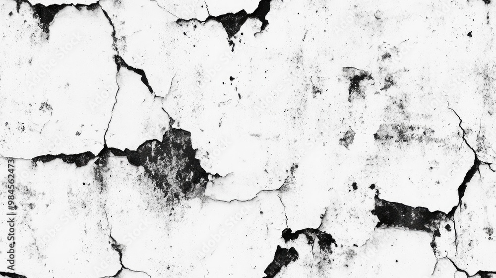 Grunge black and white background Monochrome seamless texture for printing and design Vintage pattern featuring cracks scuffs chips and scratches Grunge black and white background Monochrome seamless texture for printing and design Vintage pattern featuring cracks scuffs chips and scratches