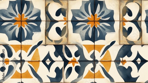 Classic Italian tile featuring a Moroccan design photo