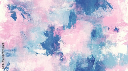 Seamless bohemian summer inspired washed out print Light grunge watercolor collage texture background Beachwear pattern for textile fabric Painterly pink and blue pastel blurred mash up glitch all