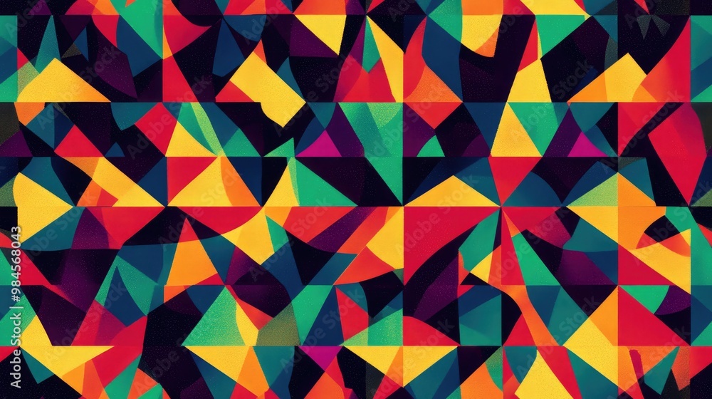 Vibrant geometric pattern with a trippy effect Vibrant geometric pattern with a trippy effect