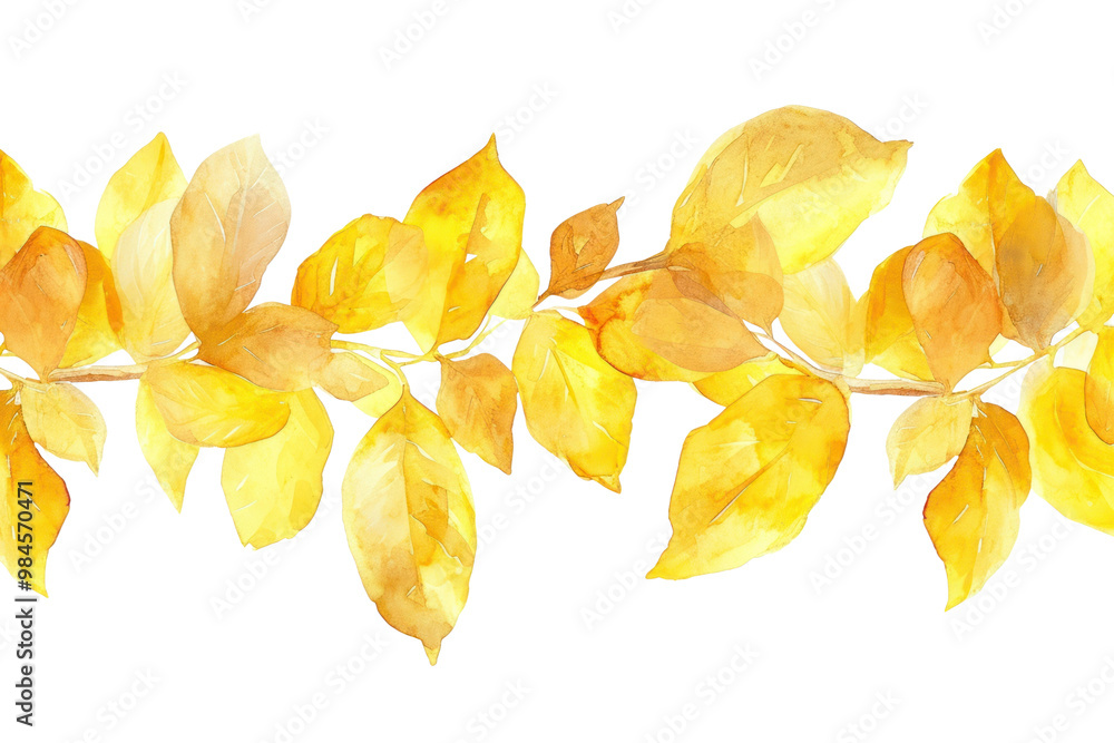 Fototapeta premium PNG Gold leaves plant petal leaf.