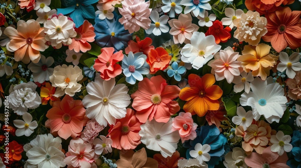 Close-up shot of a colorful bouquet of fresh flowers Close-up shot of a colorful bouquet of fresh flowers