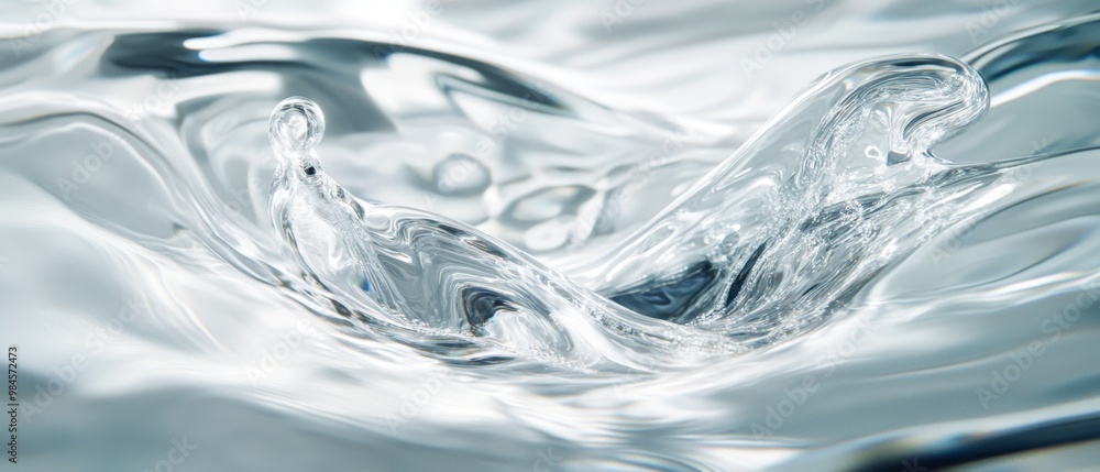 Crystal Clear Water Splash with Ripples Crystal Clear Water Splash with Ripples