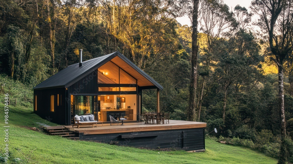 Freedom in off-grid living, showing self-sufficient homes away from urban environments Freedom in off-grid living, showing self-sufficient homes away from urban environments