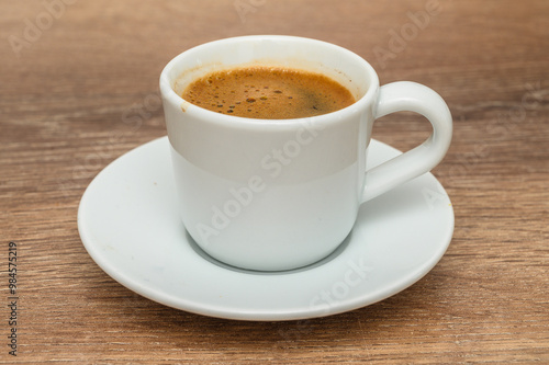 Turkish coffee on a wooden table