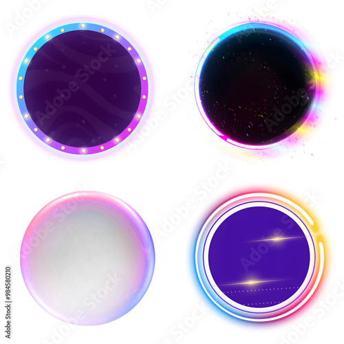 set of buttons