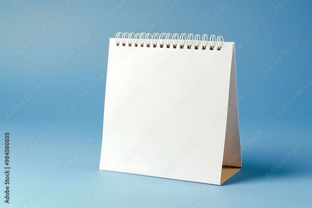 Blank notebook on blue background with copy space for your text. Blank notebook on blue background with copy space for your text.