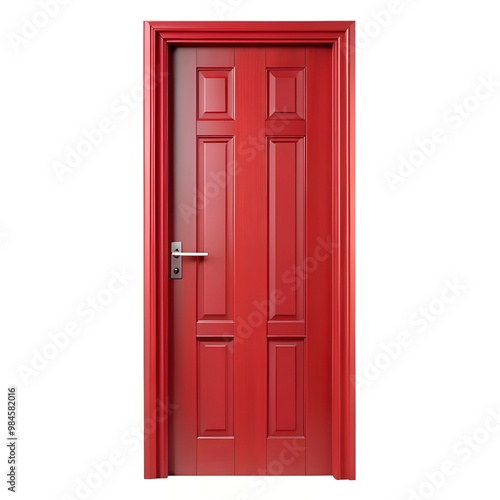 red door isolated on white background