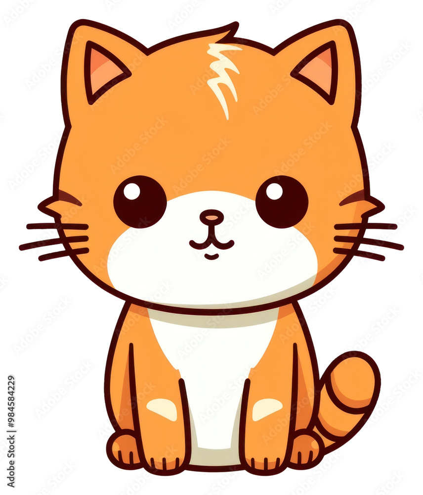 PNG Orange cat cartoon mammal animal. PNG Orange cat cartoon mammal animal.