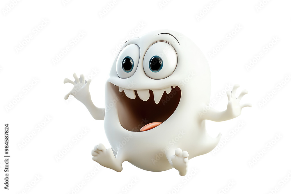 This happy and cheerful white blob-shaped character features a wide smile and open arms, conveying joy and excitement, perfect for a playful and friendly theme. This happy and cheerful white blob-shaped character features a wide smile and open arms, conveying joy and excitement, perfect for a playful and friendly theme.