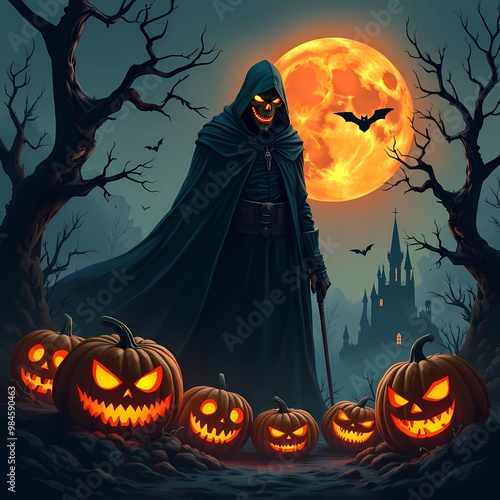 The Haunting Reaper of Halloween Night