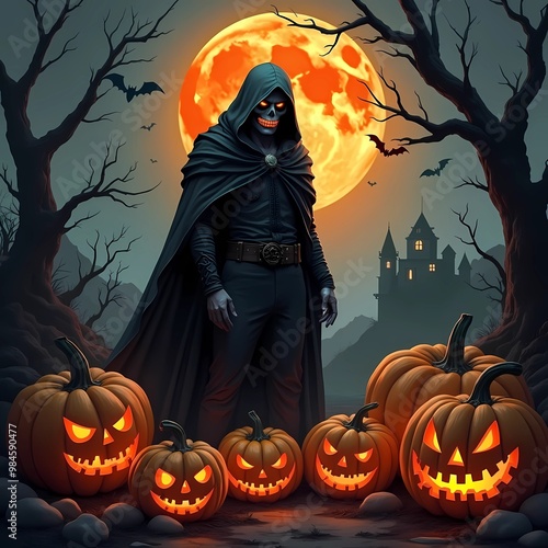 The Haunting Reaper of Halloween Night
