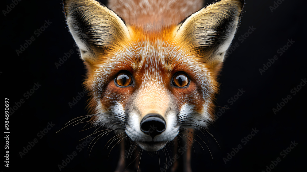 Fototapeta premium Curious Fox Fisheye