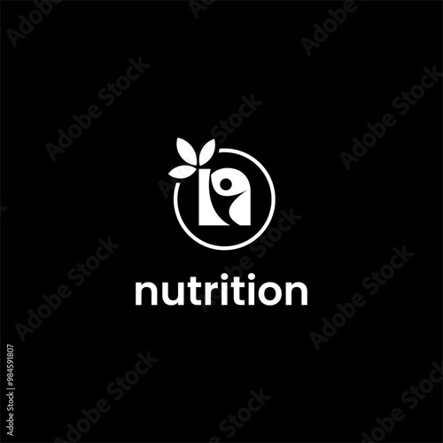 Symbol of Healthy lifestyle for Fitness. initial N logo nutrition with human figure health design vector template