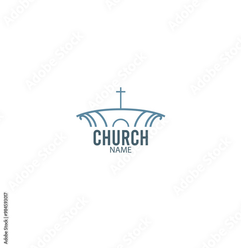 vector church logo, building, unique, simple, eps 10