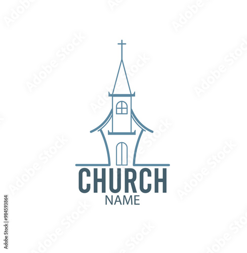 vector church logo, building, unique, simple, eps 10