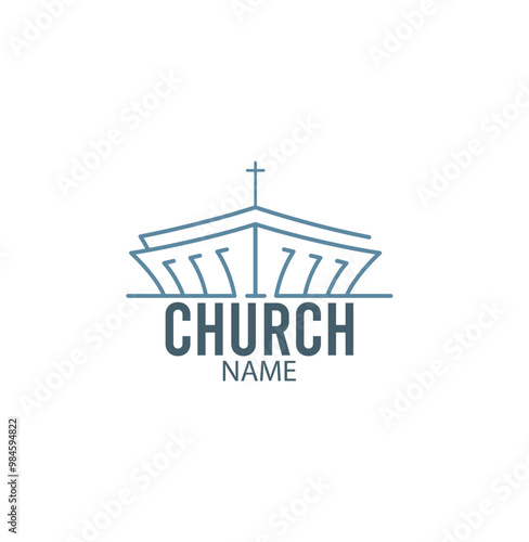 vector church logo, building, unique, simple, eps 10