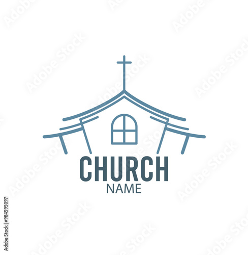 vector church logo, building, unique, simple, eps 10