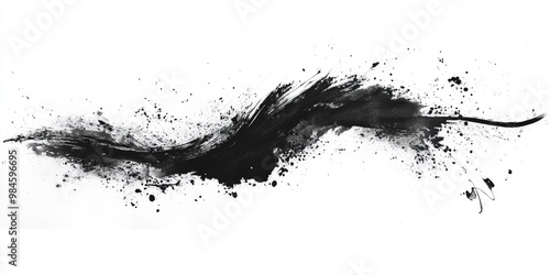 Grunge style black ink line art illustration on a white background ideal for contemporary design projects or artistic representations