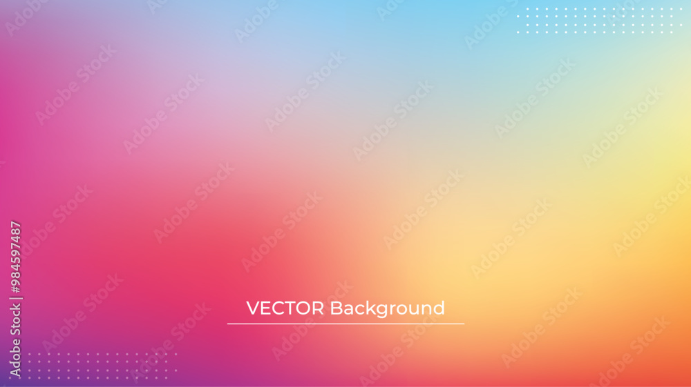 Smooth and blurry colorful gradient mesh background. Modern bright rainbow colors. Easy editable soft colored vector banner template. Premium quality Smooth and blurry colorful gradient mesh background. Modern bright rainbow colors. Easy editable soft colored vector banner template. Premium quality