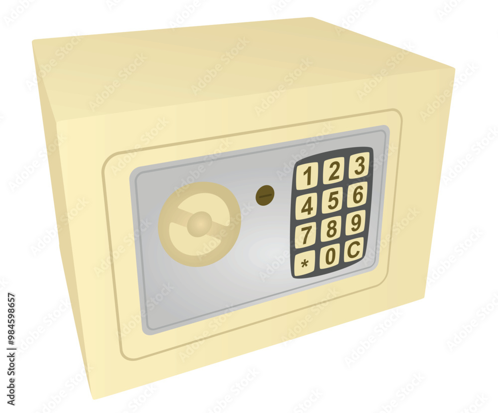 Brown safe box. vector illustration Brown safe box. vector illustration