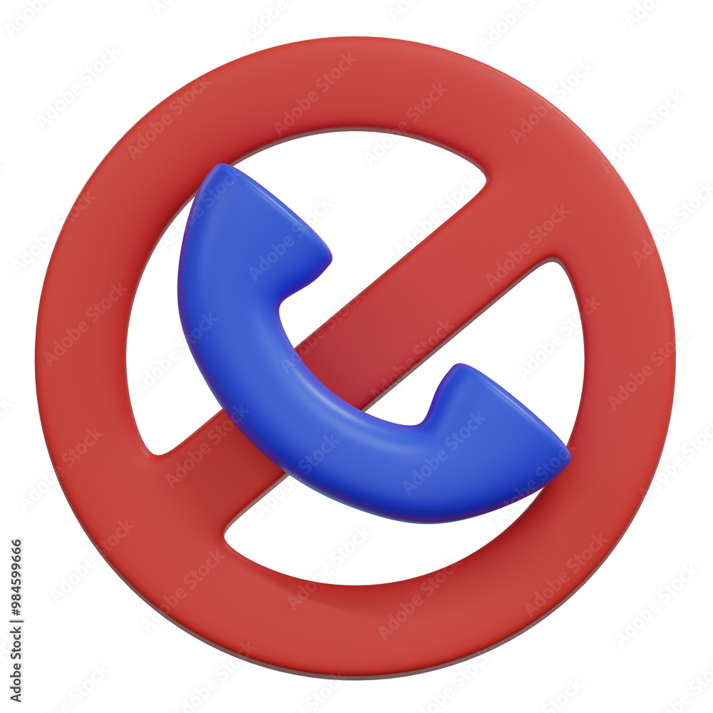 phone call prohibited sign 3d render illustration phone call prohibited sign 3d render illustration