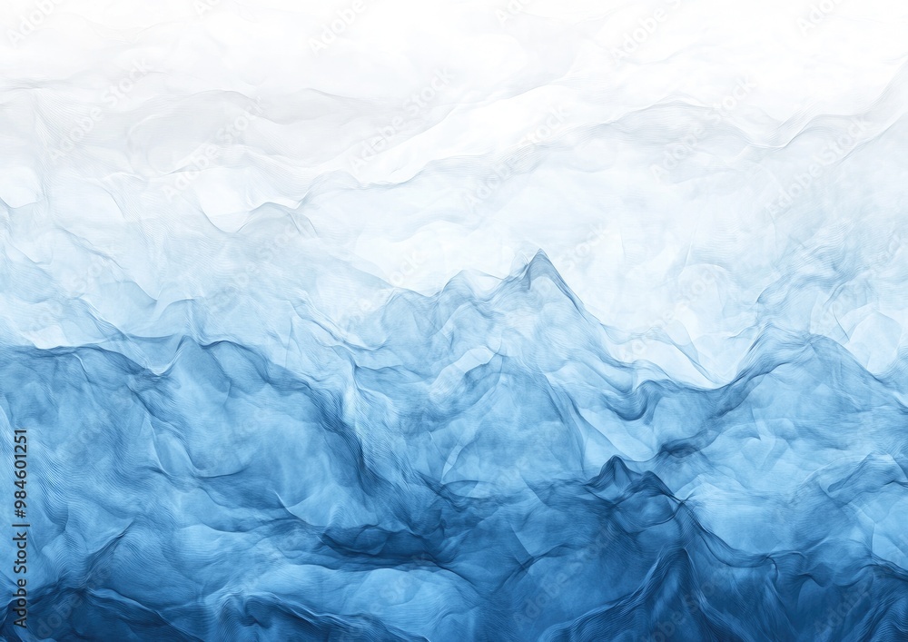 Line art design featuring a gradient blur in shades of blue resembling a sky backdrop Line art design featuring a gradient blur in shades of blue resembling a sky backdrop
