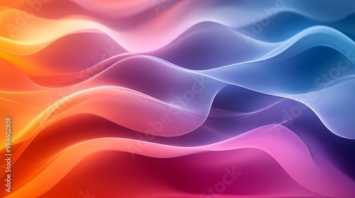 Abstract Gradient Background with Wavy Lines photo