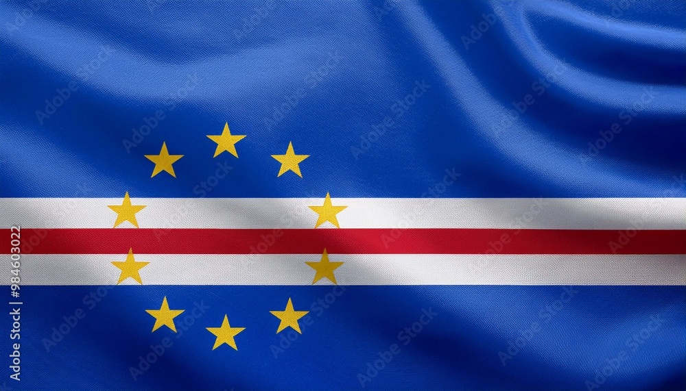 カーボヴェルデの国旗(waving national flag of Cabo Verde.)
カーボヴェルデの国旗(waving national flag of Cabo Verde.)