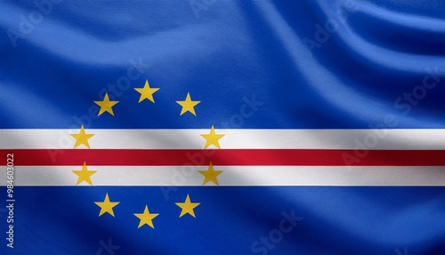 Wallpaper Mural カーボヴェルデの国旗(waving national flag of  Cabo Verde.)
 Torontodigital.ca