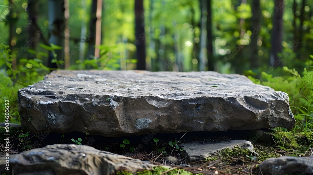 Natural Stone Slab Backdrop for Eco Conscious Product Presentation Concepts Natural Stone Slab Backdrop for Eco Conscious Product Presentation Concepts