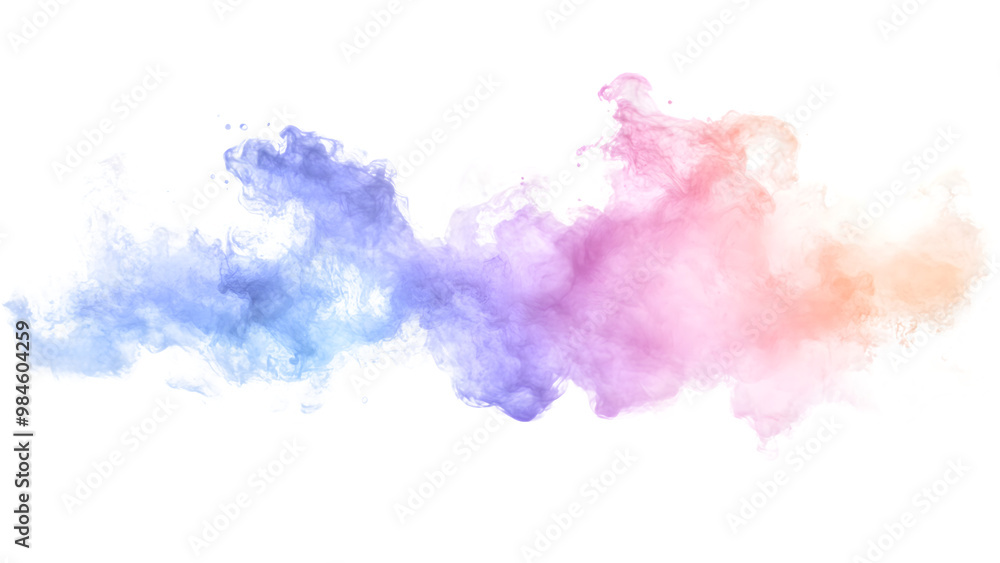 Paint splashes made from pastel colors isolated on a transparent background, PNG Paint splashes made from pastel colors isolated on a transparent background, PNG