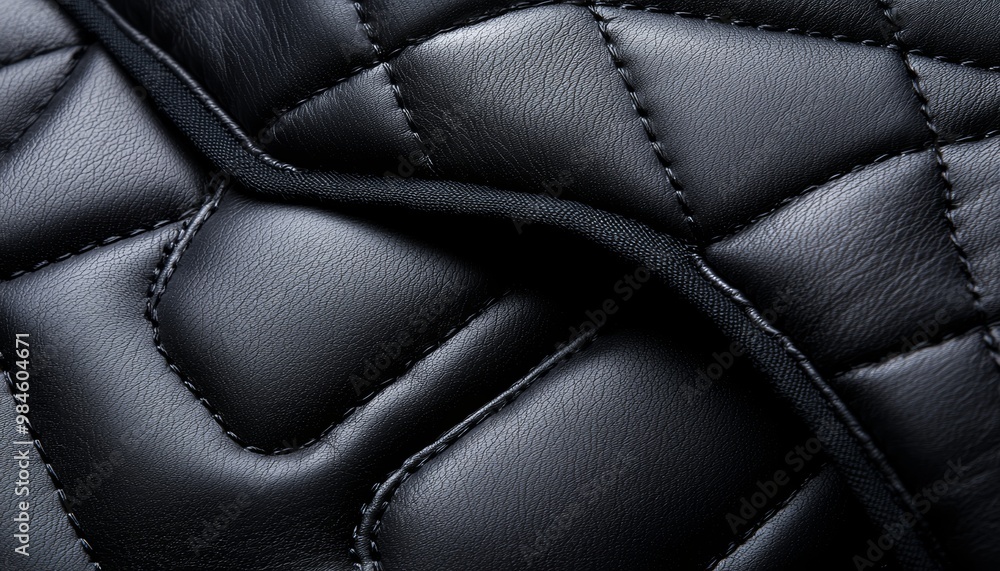 A detailed macro shot of a quilted leather jacket, highlighting the smooth yet rugged surface. A detailed macro shot of a quilted leather jacket, highlighting the smooth yet rugged surface.