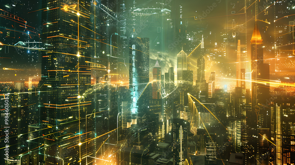 Advanced AI metropolis digital integration futuristic Advanced AI metropolis digital integration futuristic