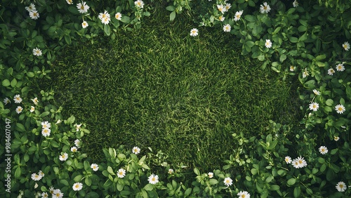 green grass in the garden