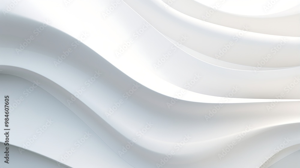 White abstract background with smooth lines White abstract background with smooth lines