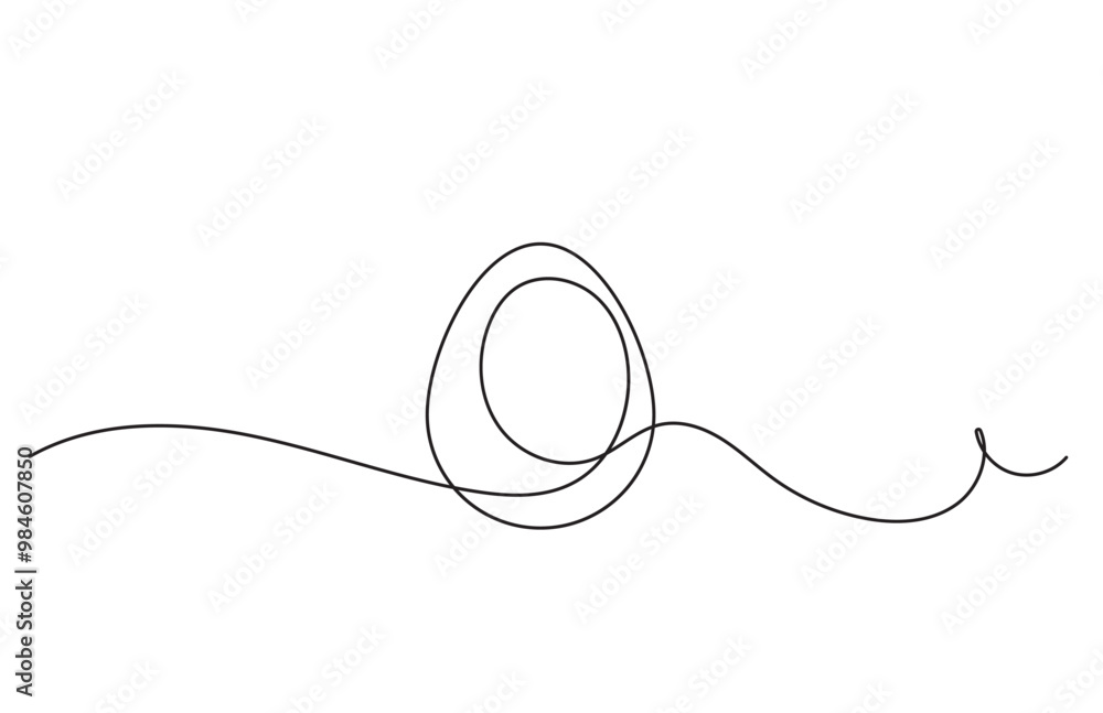 easter holiday eggs drawn by one line, happy easter concept, greeting banner design, abstract illustration in minimal style easter holiday eggs drawn by one line, happy easter concept, greeting banner design, abstract illustration in minimal style
