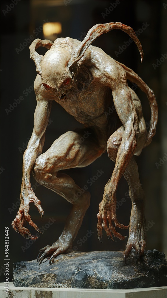 A Creepy, Detailed Monster Design: Digital Art A Creepy, Detailed Monster Design: Digital Art