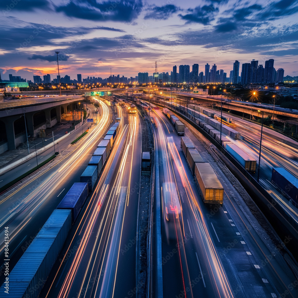 Fototapeta premium traffic on highway