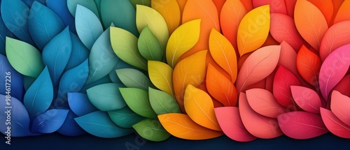 Wallpaper Mural Vibrant Abstract Design with Swirling Petal-Shaped Patterns. Torontodigital.ca