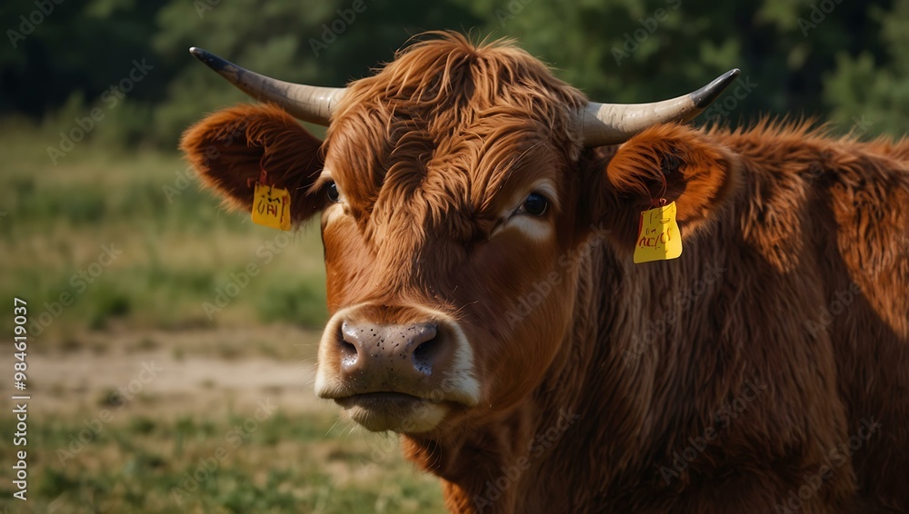 Red lazy cow sticking out its tongue. Red lazy cow sticking out its tongue.