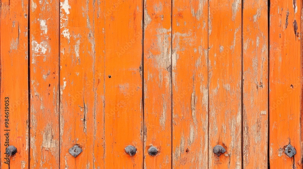 Fototapeta premium Rustic Texture of an Orange Wooden Door