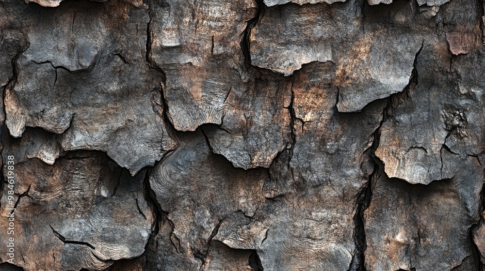Textured surface of rough wood bark Textured surface of rough wood bark