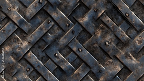 Seamless metal pattern texture