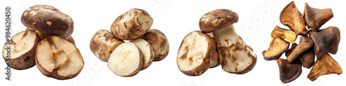 Ulluco - Earthy and starchy often boiled or fried Isolated on Clear White Background Highly Detailed  photo