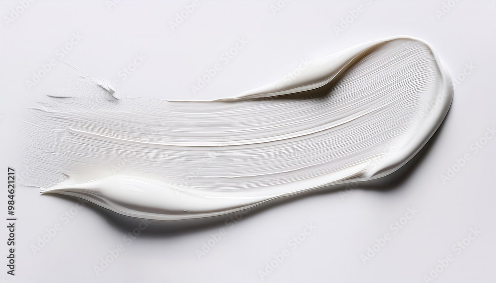Close-up of a Smooth, White Creamy Texture Smeared in Artistic, Layered Swirls with Fine Ridges and Soft Edges, Perfect for Skincare or Cosmetic Product Background, Minimalist and Luxurious Detail Close-up of a Smooth, White Creamy Texture Smeared in Artistic, Layered Swirls with Fine Ridges and Soft Edges, Perfect for Skincare or Cosmetic Product Background, Minimalist and Luxurious Detail