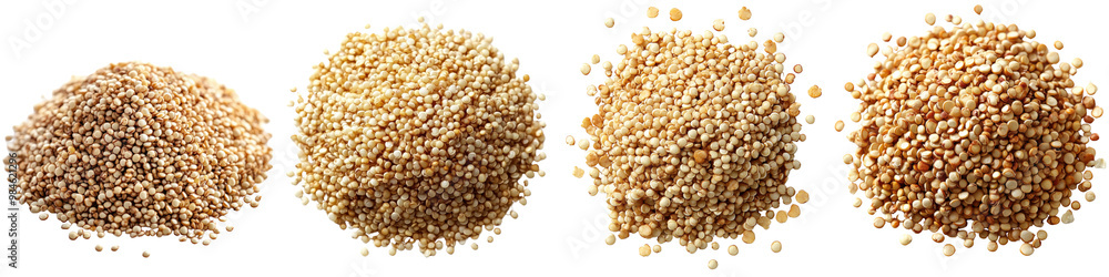 Quinoa - Nutty and versatile great in salads Isolated on Clear White Background Highly Detailed Quinoa - Nutty and versatile great in salads Isolated on Clear White Background Highly Detailed