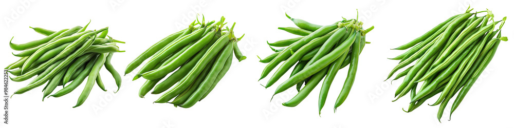 Green Beans/French Beans - Crisp and tender Isolated on Clear White Background Highly Detailed Green Beans/French Beans - Crisp and tender Isolated on Clear White Background Highly Detailed