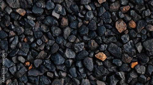 Wallpaper Mural Small road stone backdrop featuring dark gravel pebbles with a textured surface Close up top view of gravel ideal for garden settings Patterns created by the gravel Torontodigital.ca